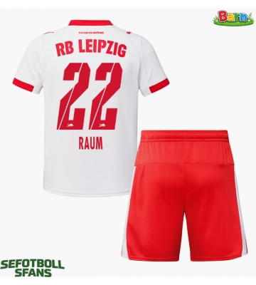 RB Leipzig David Raum #22 Hemmaställ Barn 2025-26 Kortärmad (+ Korta byxor)